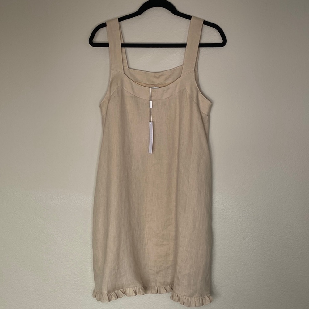 Haven dress women’s medium Puglia linen NWT tan